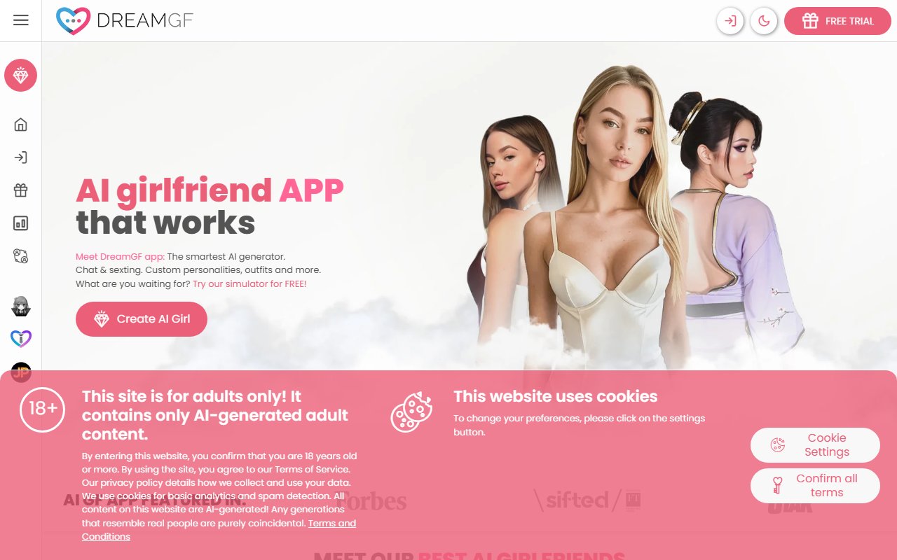 dreamgf.ai — générateur d'images IA petite amie virtuelle